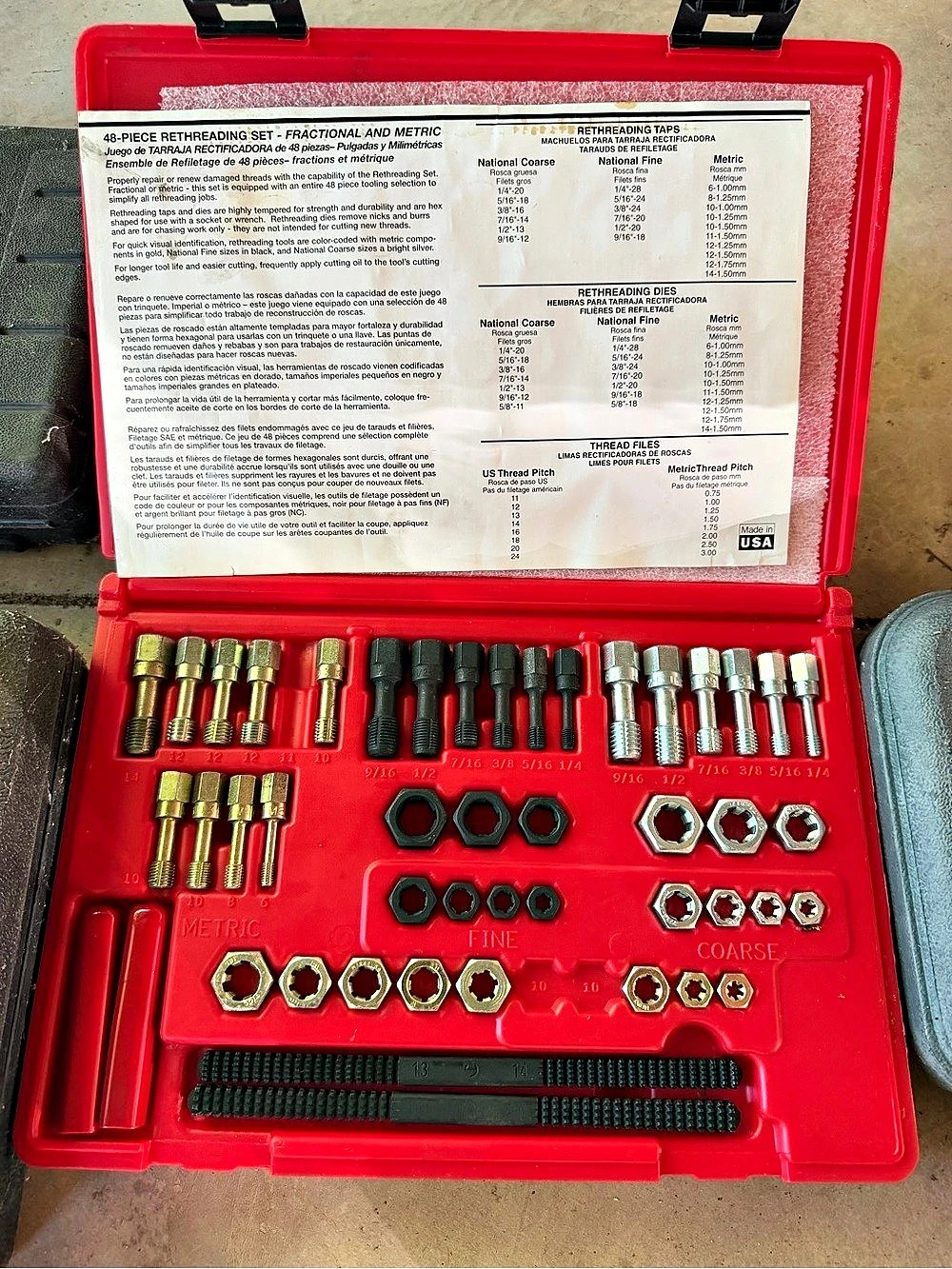 MAC Tools TRCOMBO-48-Pc Retreading Tap & Die Set